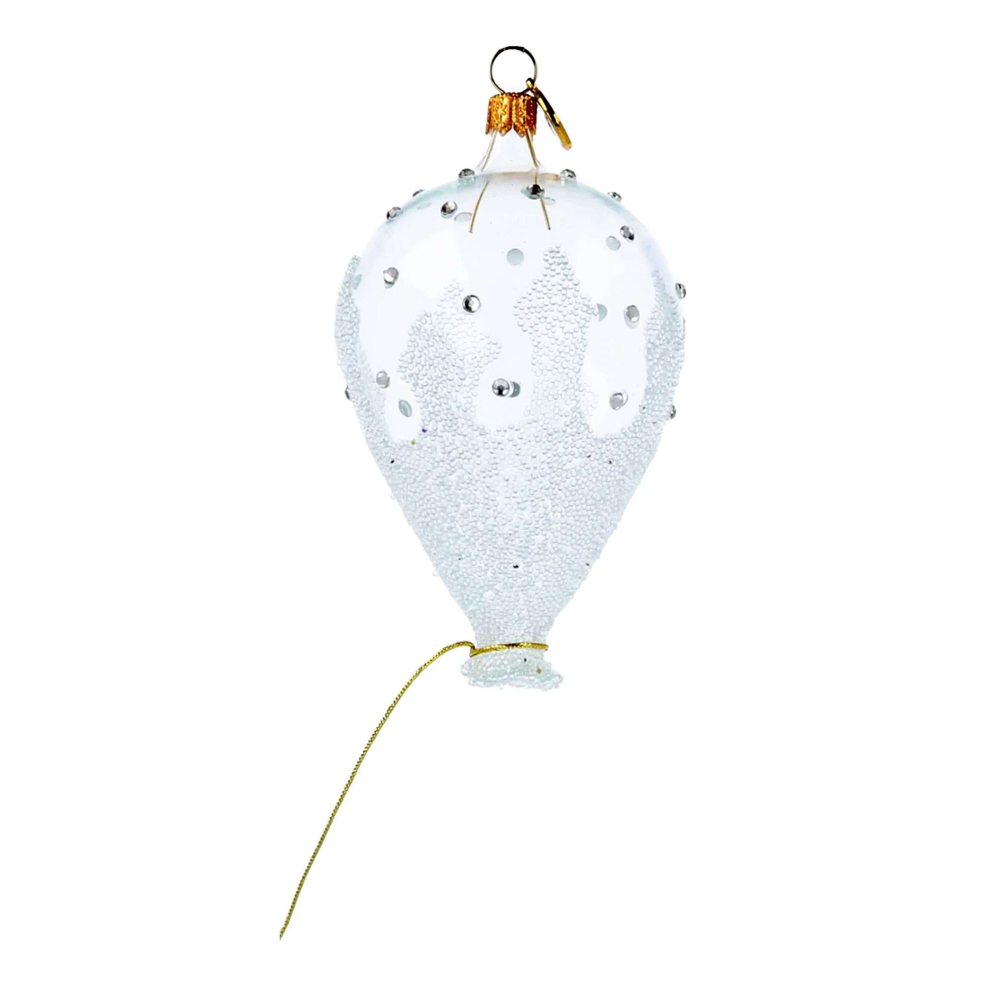 Przeźroczysty Balon w kryształki Szklana Ozdoba
