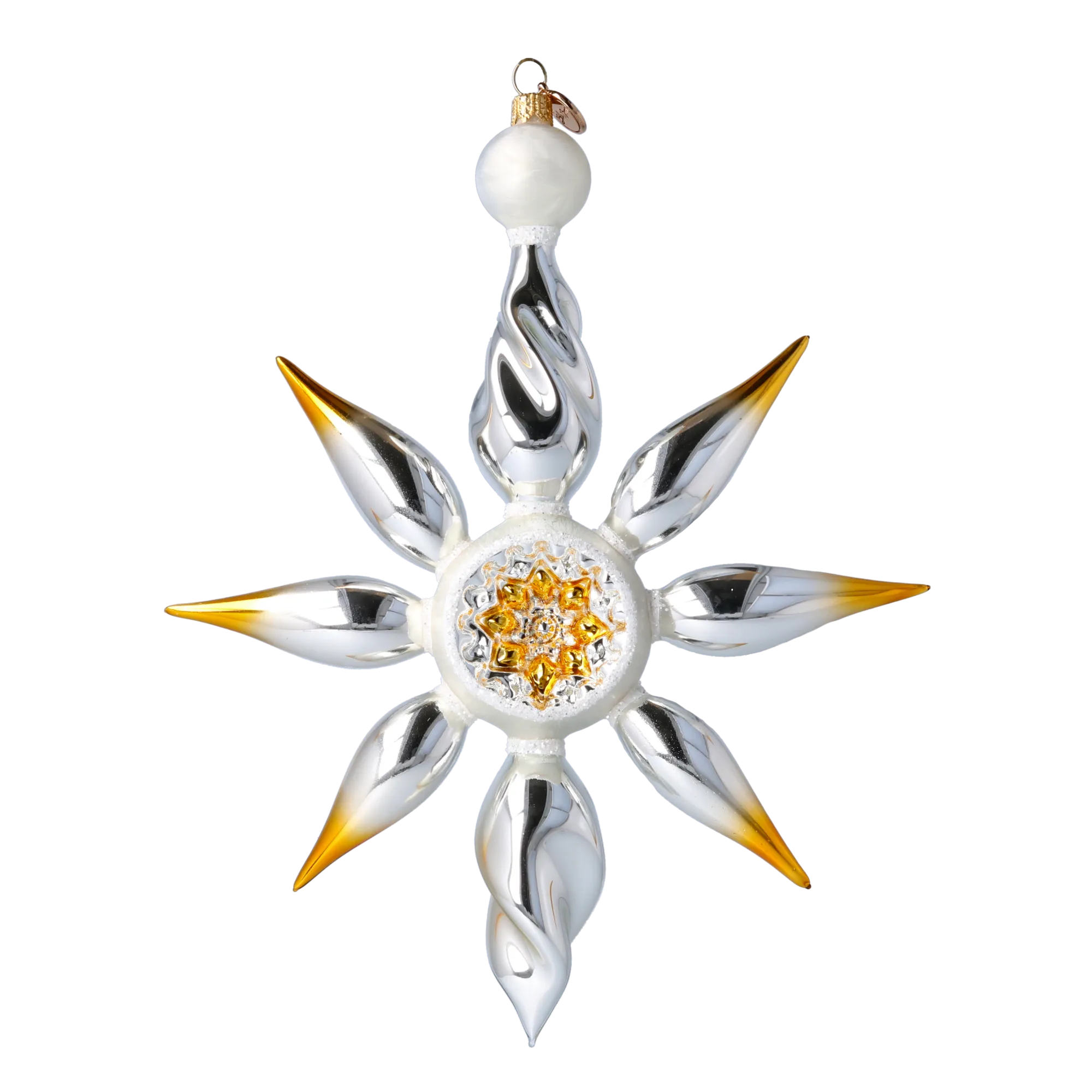 Sunny Star  Handmade Glass Christmas ornament 2024-082