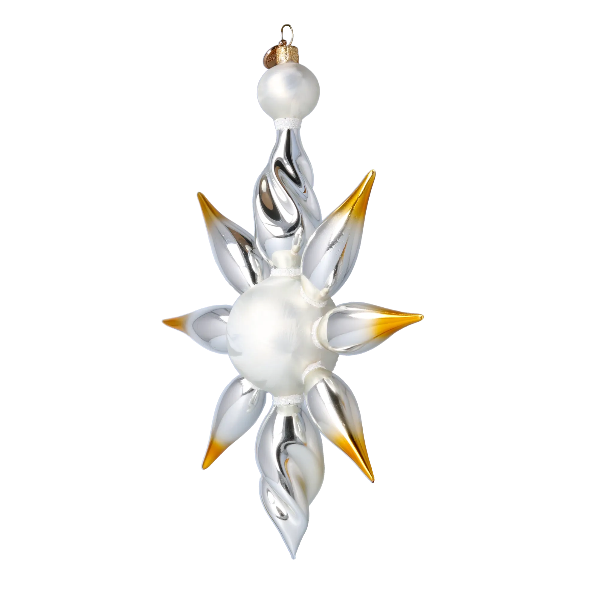 Sunny Star  Handmade Glass Christmas ornament 2024-082