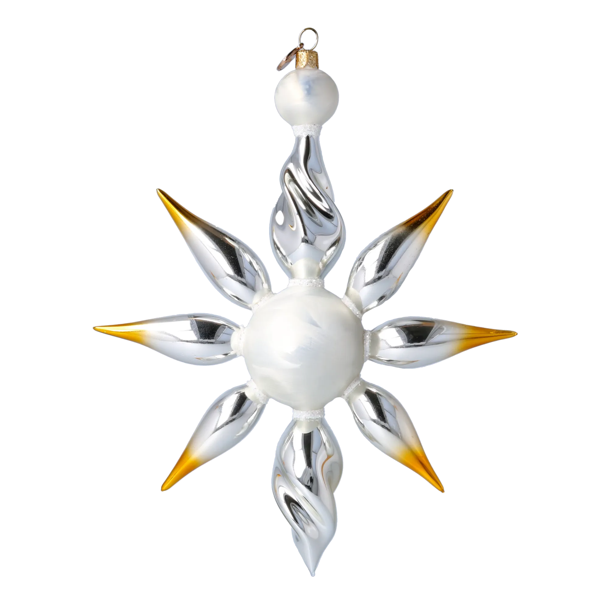 Sunny Star  Handmade Glass Christmas ornament 2024-082