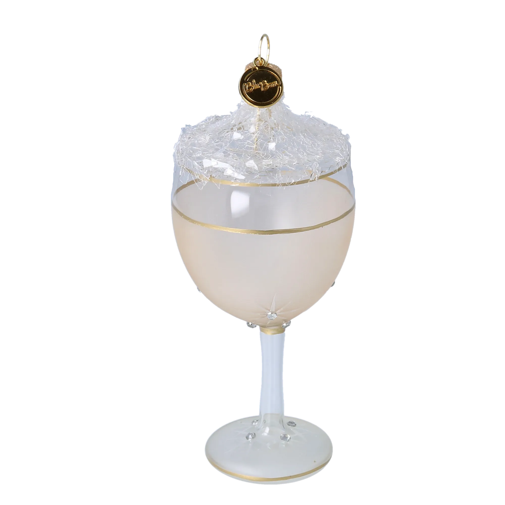 Golden Frost Goblet Premium christmas glass ornament 2024-085