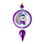 Joyful Amethyst Envoy | Hand-Painted Glass Ornament | Blubom 2024-087