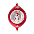 Załaduj obraz do przeglądarki galerii, Snowman Winter Joy. Handmade Glass Christmas ornament. 2024-089
