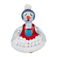 Load image into Gallery viewer, Crimson Sledding Snowman Premium christmas glass ornament 2024-092
