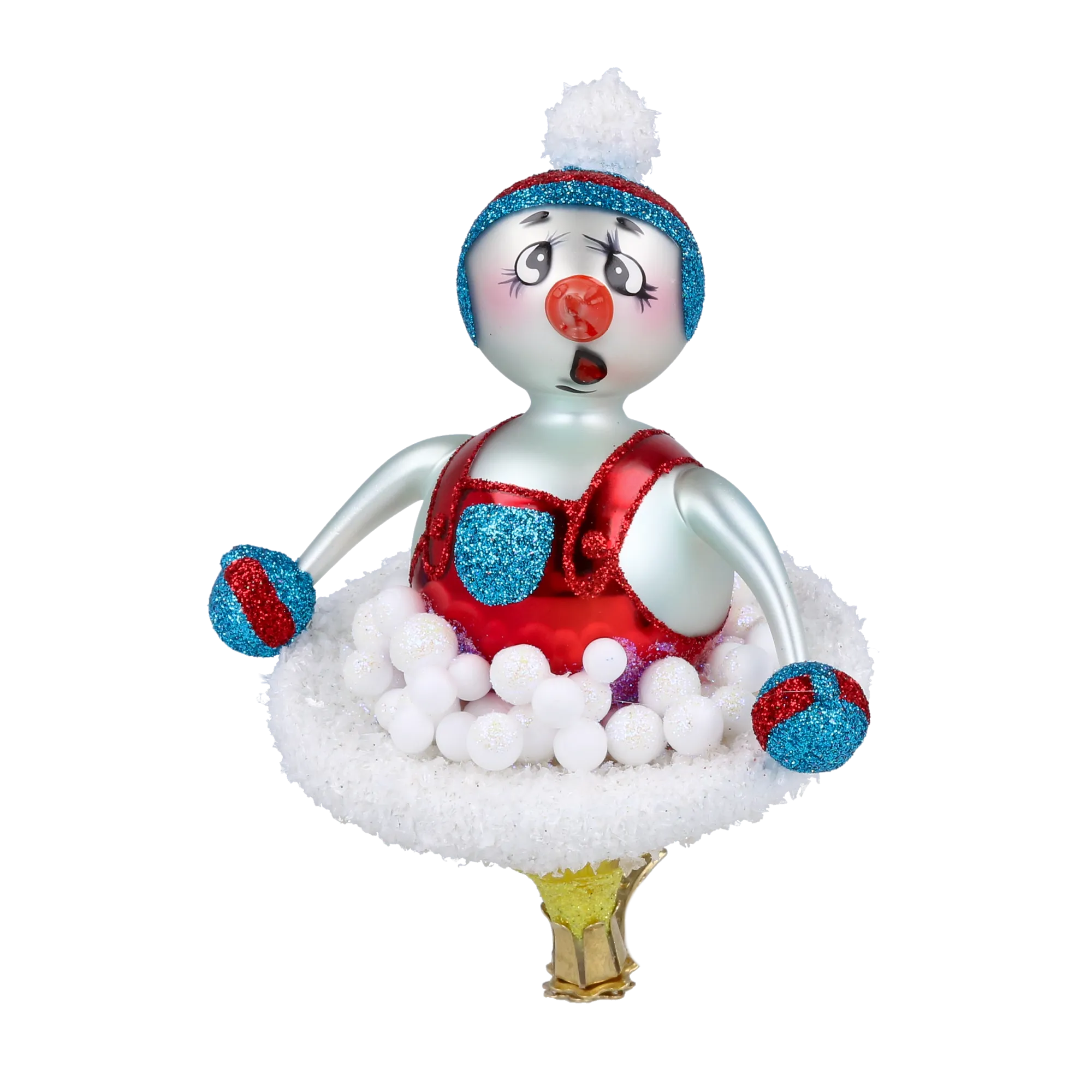 Astonished Alpine Apprentice | Hand-Painted Glass Ornament | Blubom 2024-092