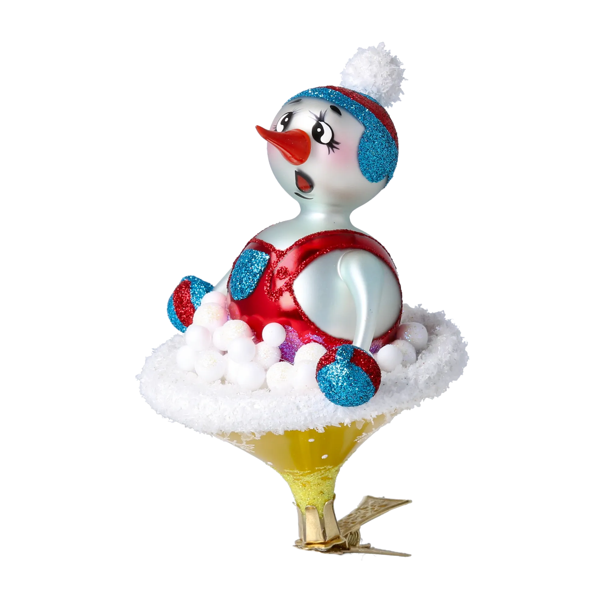 Astonished Alpine Apprentice | Hand-Painted Glass Ornament | Blubom 2024-092