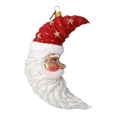 Load image into Gallery viewer, Starlit Crimson Santa Moon Premium christmas glass ornament 2024-096
