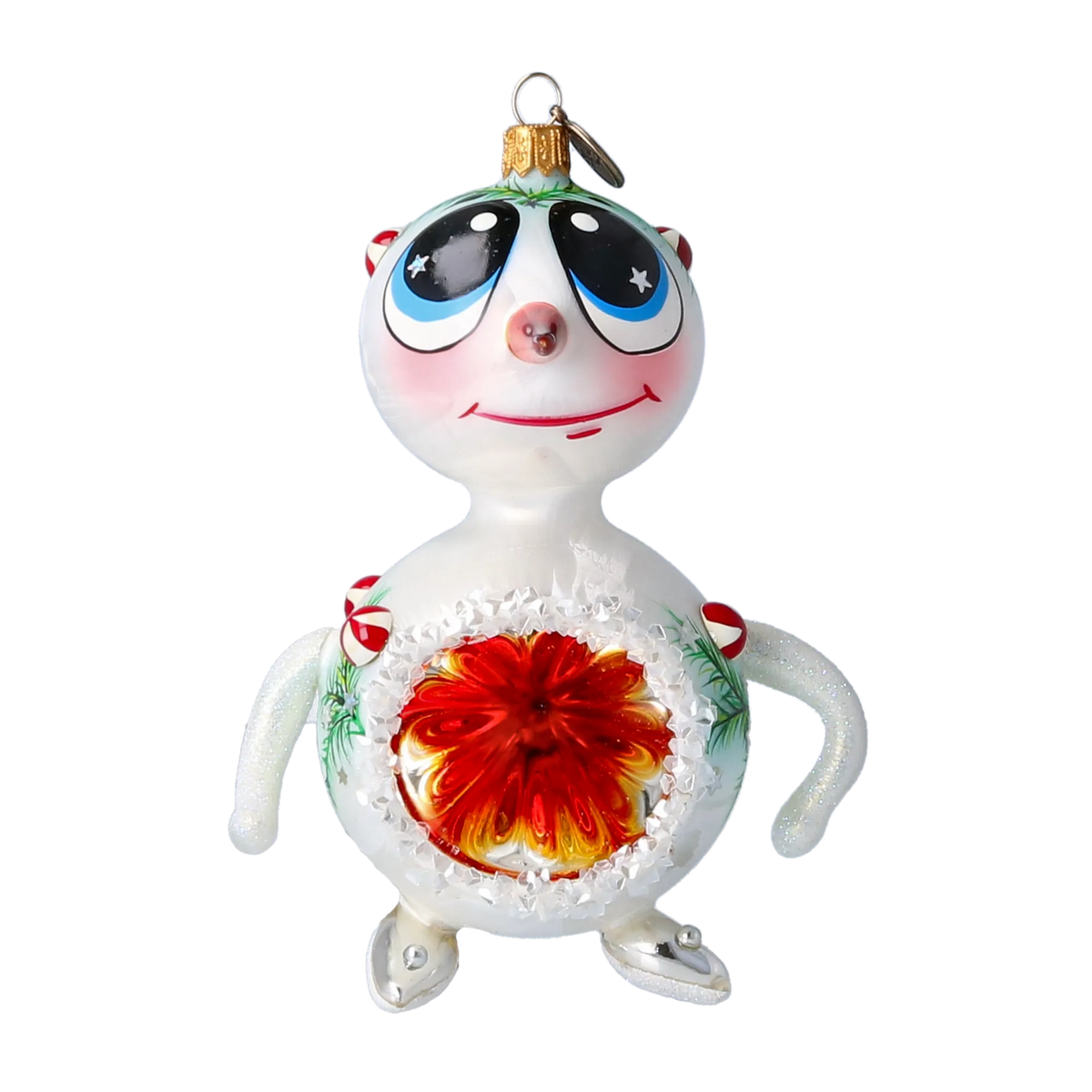 Starry Eyed Voyager | Hand-Painted Glass Ornament | Blubom 2024-098
