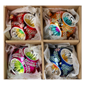 Enamel Petal Echoes | Hand-Painted Glass Ornament | Blubom 2024-106