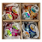Enamel Petal Echoes | Hand-Painted Glass Ornament | Blubom 2024-106