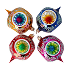 Enamel Petal Echoes | Hand-Painted Glass Ornament | Blubom 2024-106