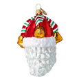 Załaduj obraz do przeglądarki galerii, Głowa Skrzata Elf Pomocnik Mikołaja Szklana Ozdoba
