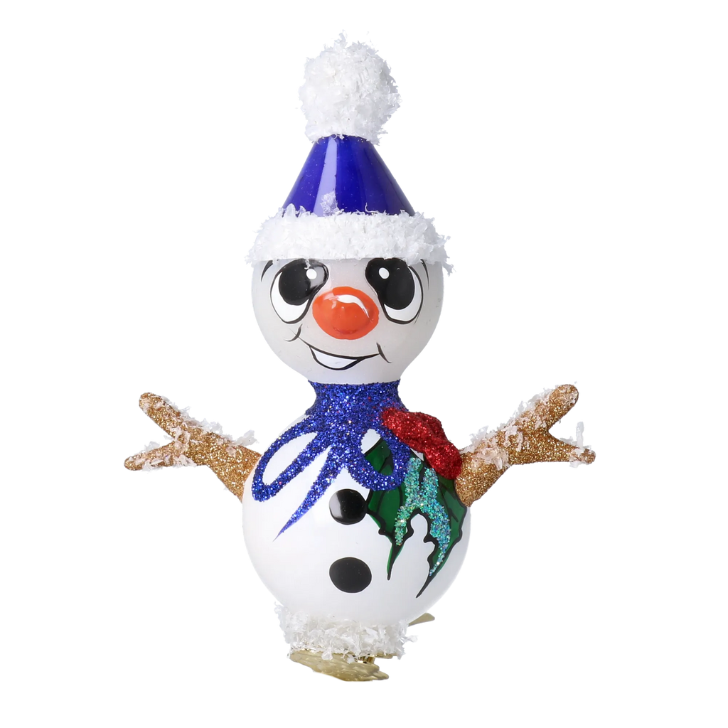 Curious Azure Scout | Hand-Painted Glass Ornament | Blubom 2024-111