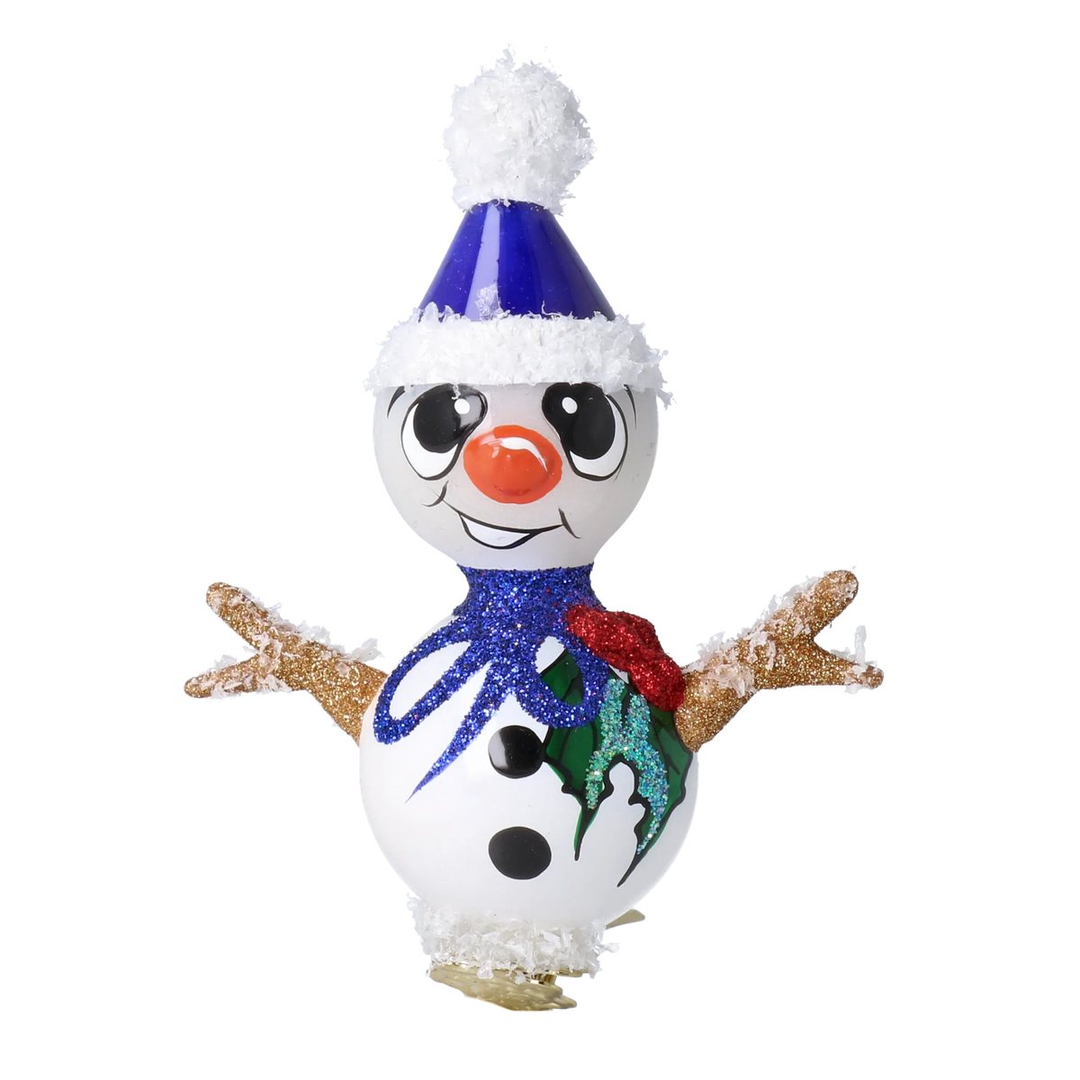 Curious Azure Scout | Hand-Painted Glass Ornament | Blubom 2024-111