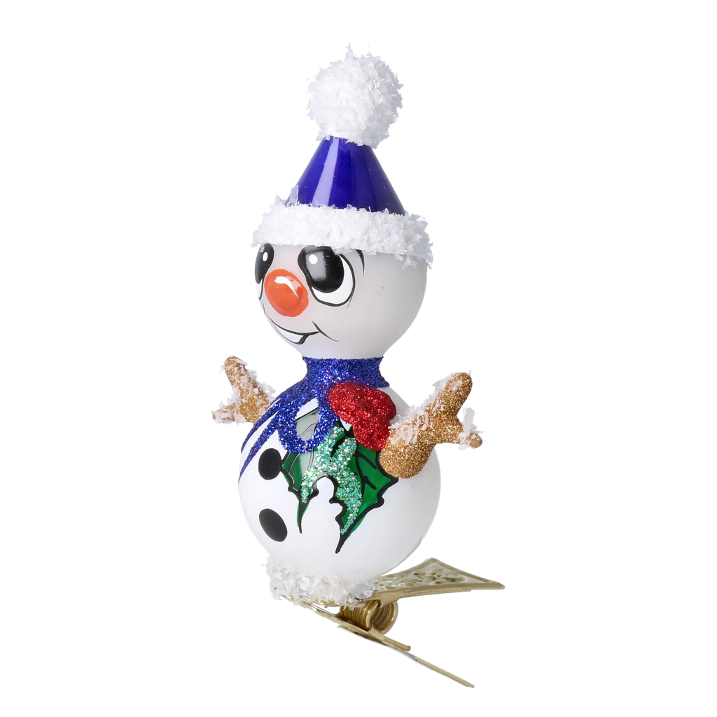 Curious Azure Scout | Hand-Painted Glass Ornament | Blubom 2024-111