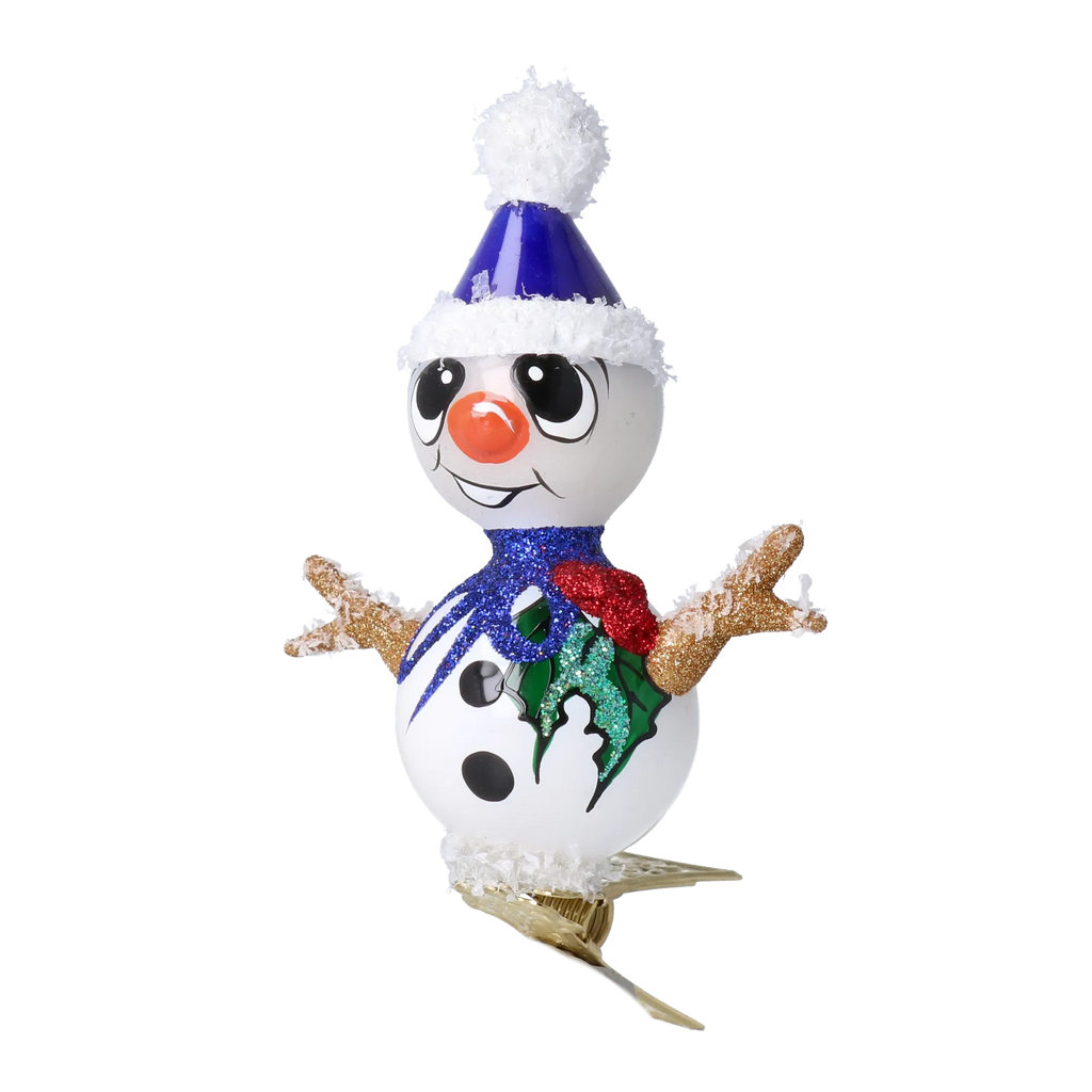 Curious Azure Scout | Hand-Painted Glass Ornament | Blubom 2024-111