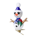 Load image into Gallery viewer, Frosty Sapphire Snowman Premium christmas glass ornament 2024-111
