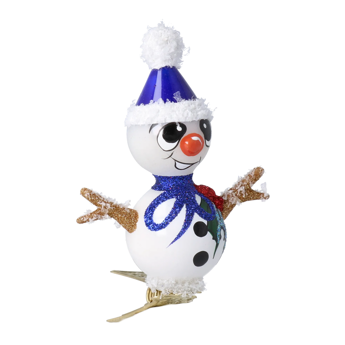 Curious Azure Scout | Hand-Painted Glass Ornament | Blubom 2024-111