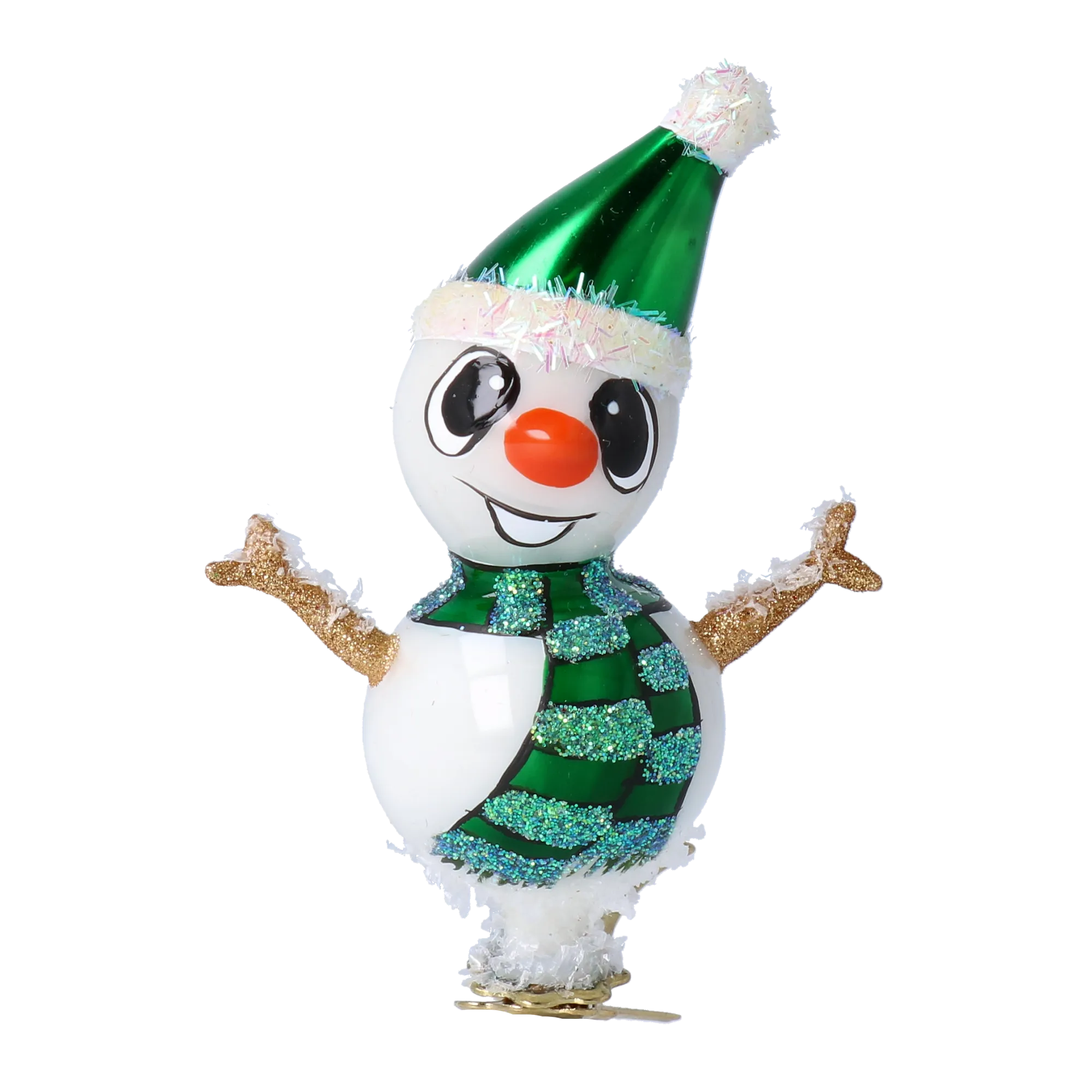 Clip-On Snowman in Emerald