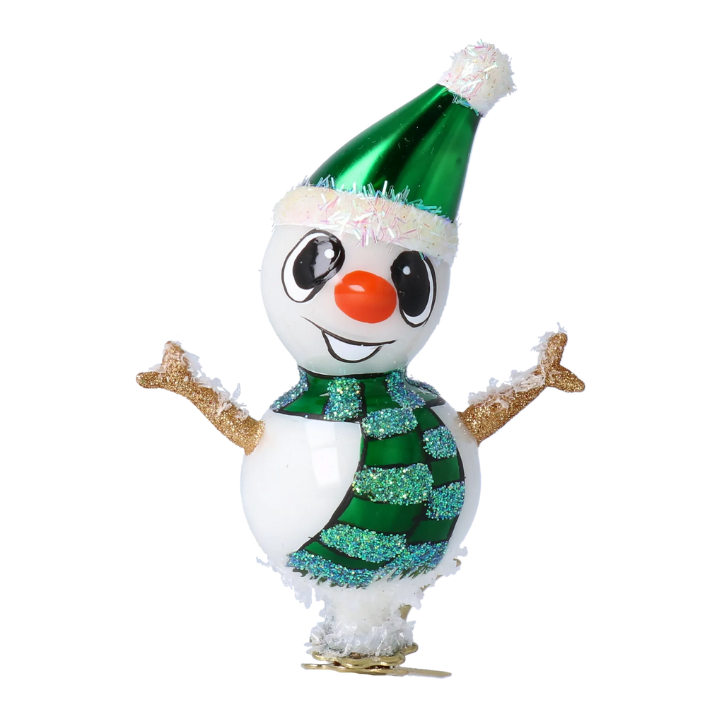 Jaunty Emerald Sprite | Hand-Painted Glass Ornament | Blubom 2024-113