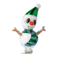 Załaduj obraz do przeglądarki galerii, Snowman Friend. Handmade Glass Christmas ornament. 2024-113
