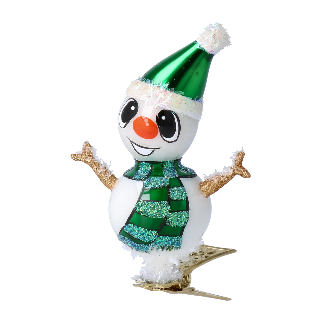 Jaunty Emerald Sprite | Hand-Painted Glass Ornament | Blubom 2024-113