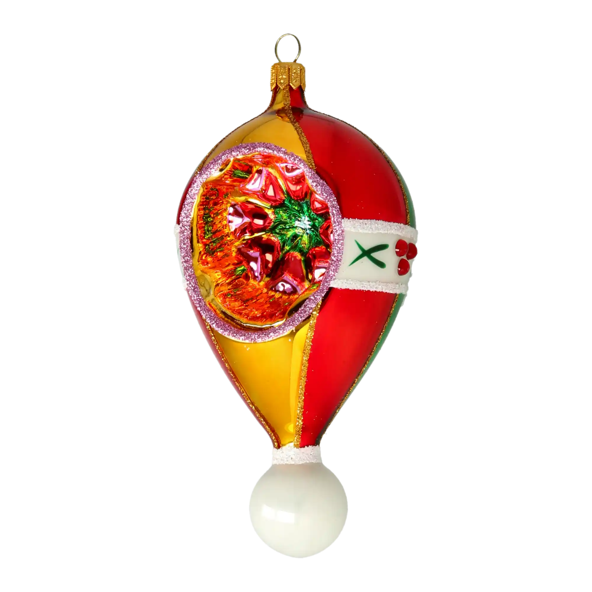 Christmas Blossom Balloon Handmade Glass Christmas ornament free blowing