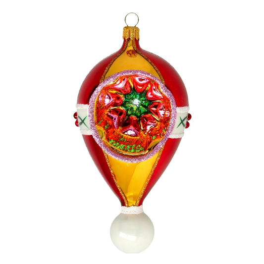 Christmas Blossom Balloon Handmade Glass Christmas ornament free blowing 2024-115