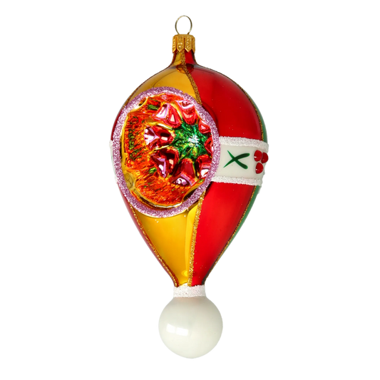 Christmas Blossom Balloon Handmade Glass Christmas ornament free blowing 2024-115