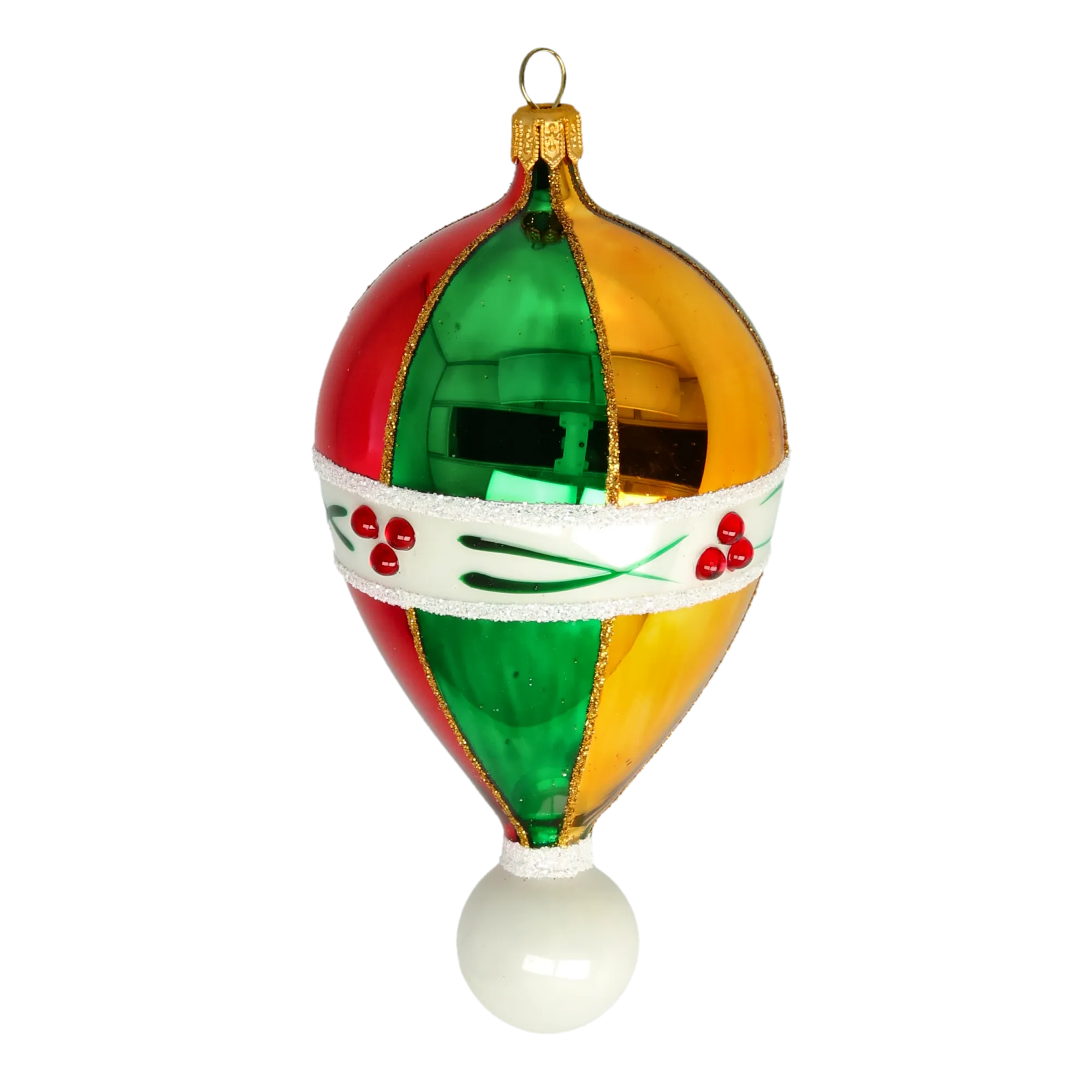 Christmas Blossom Balloon Handmade Glass Christmas ornament free blowing 2024-115
