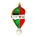 Crimson Zenith Resonance | Hand-Painted Glass Ornament | Blubom 2024-115