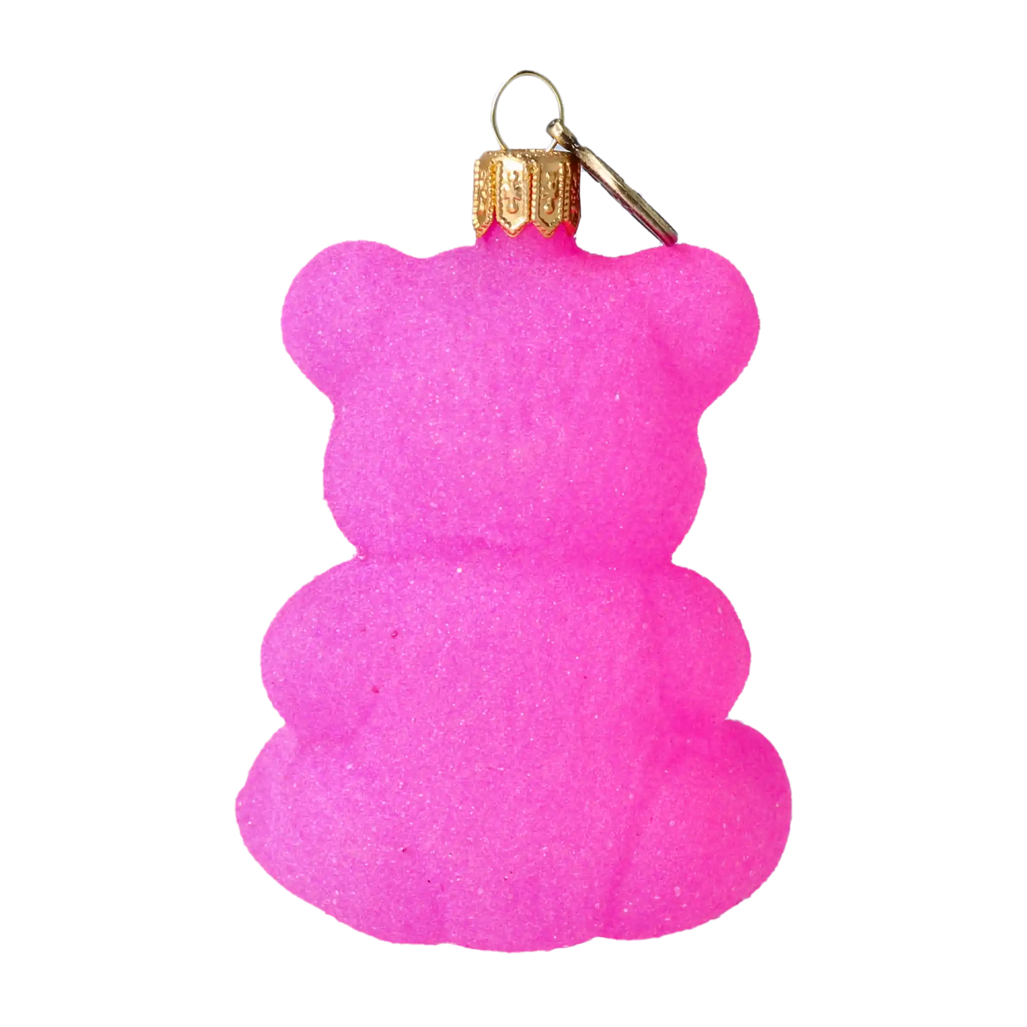 Neonowo różowy Miś Żelek Szklana Ozdoba