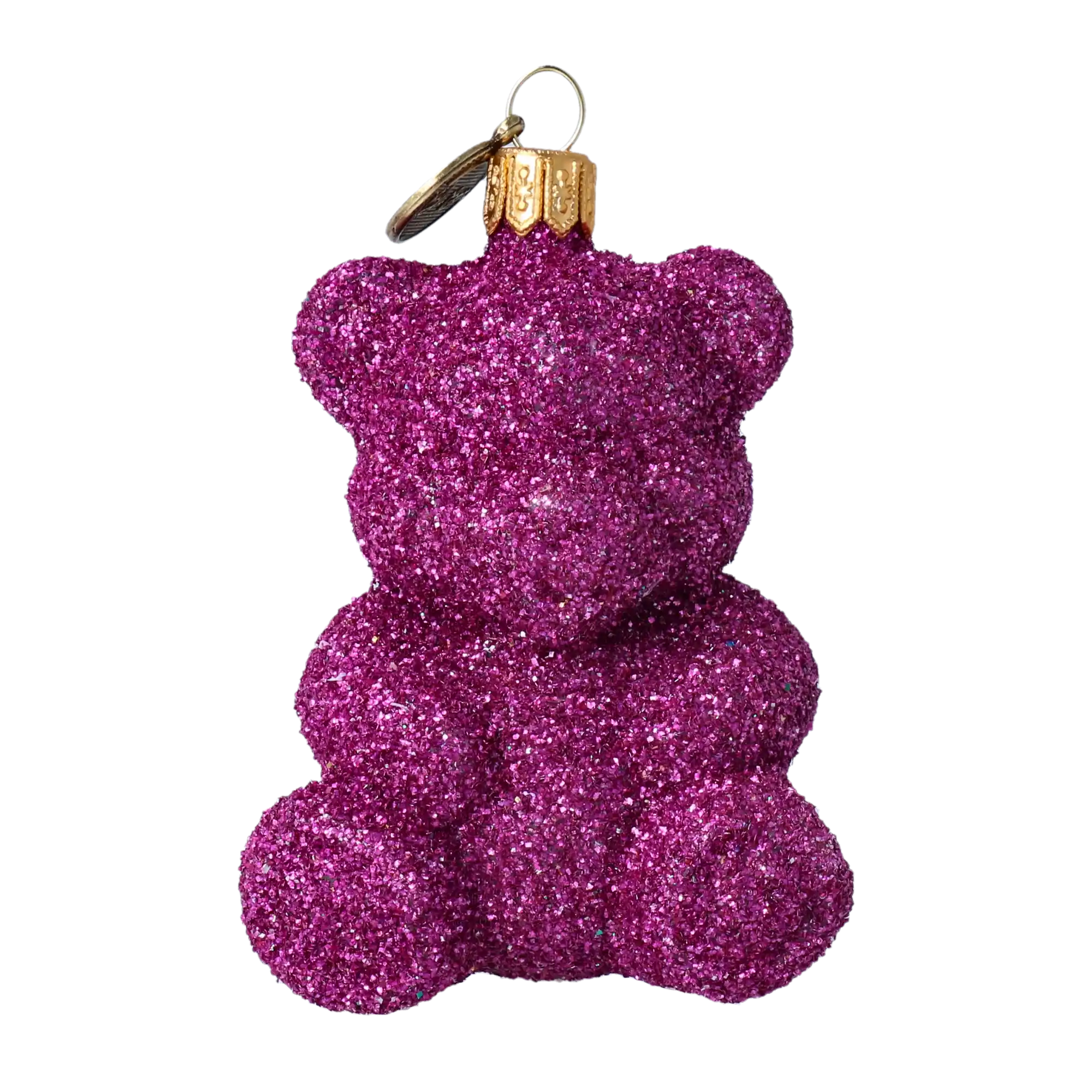 Żelek Miś Purpurowy Szklana Ozdoba