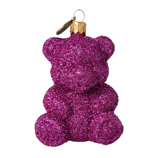 Żelek Miś Purpurowy Szklana Ozdoba