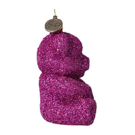 Żelek Miś Purpurowy Szklana Ozdoba