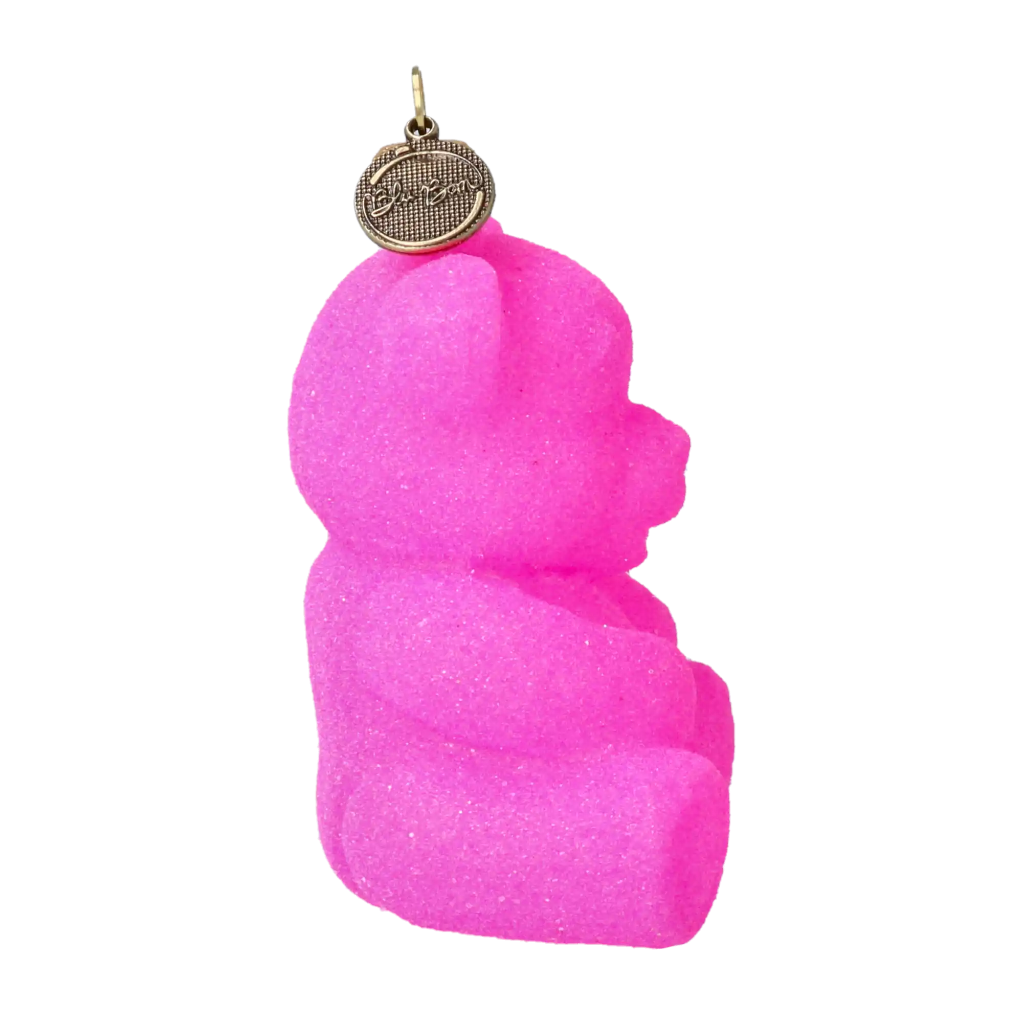 Neonowo różowy Miś Żelek Szklana Ozdoba