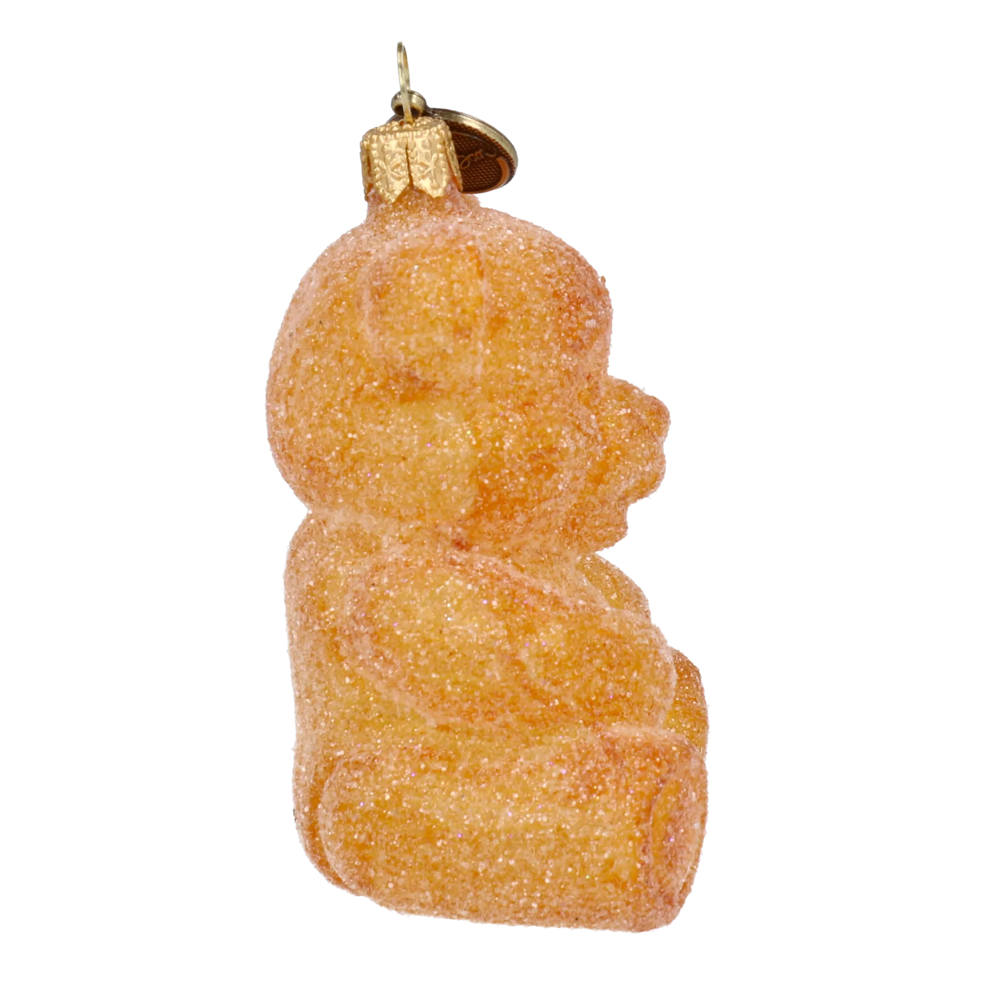 Sugared Amber Gummy Bear Premium christmas glass ornament 2024-128