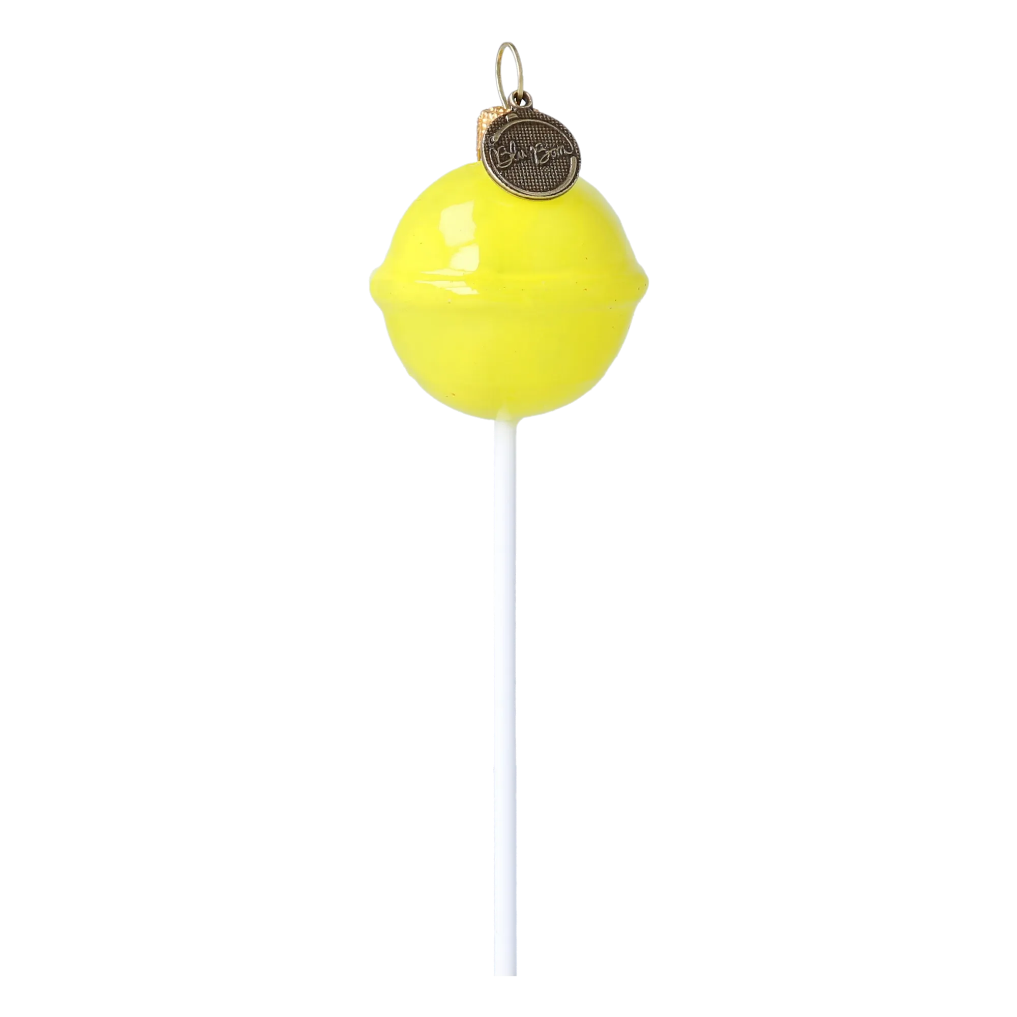 Vivid Citron Savor | Hand-Painted Glass Ornament | Blubom 2024-131