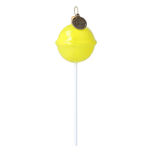 Lollipop red. Handmade Glass Christmas ornament. 2024-131