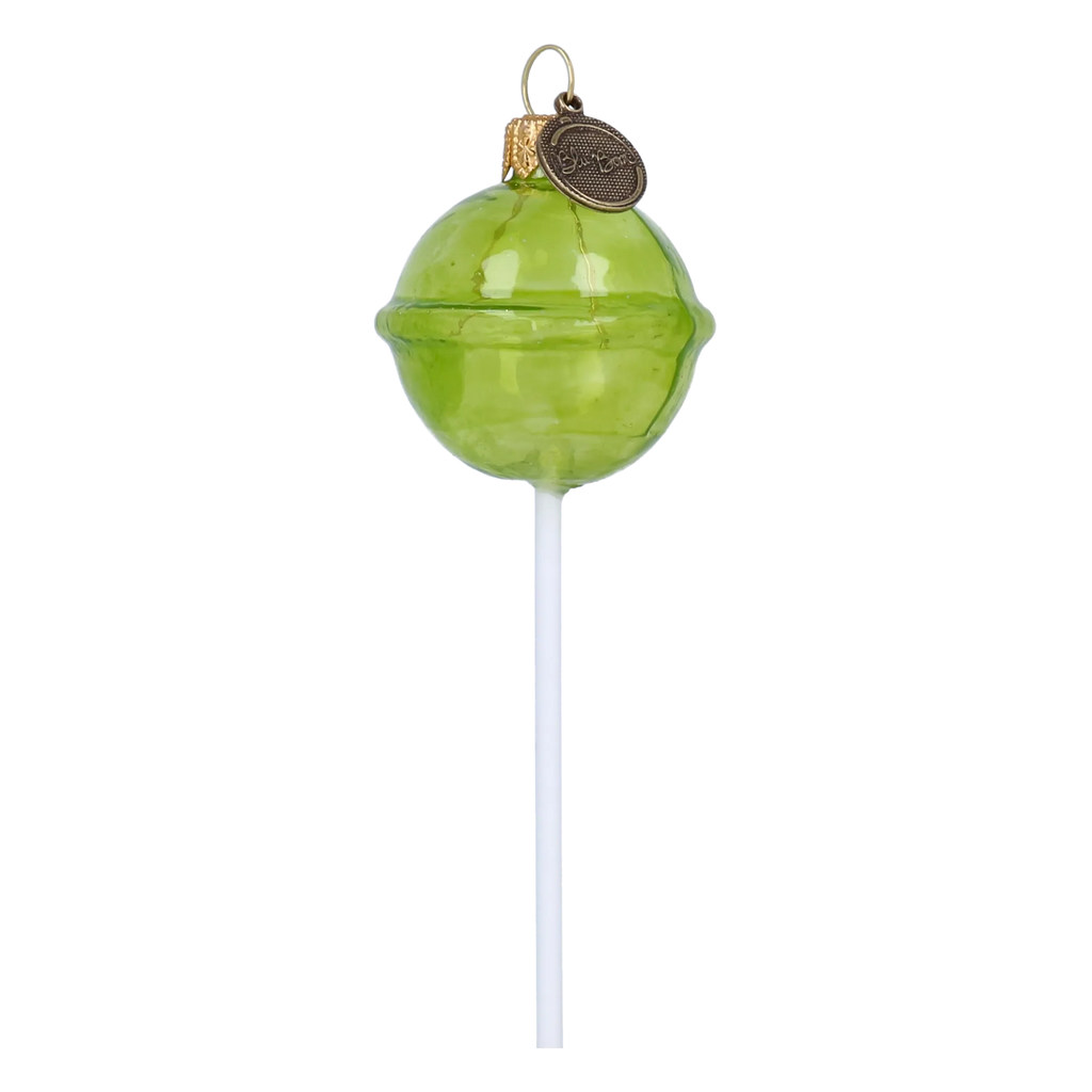 Sharp Lime Confection | Hand-Painted Glass Ornament | Blubom 2024-137