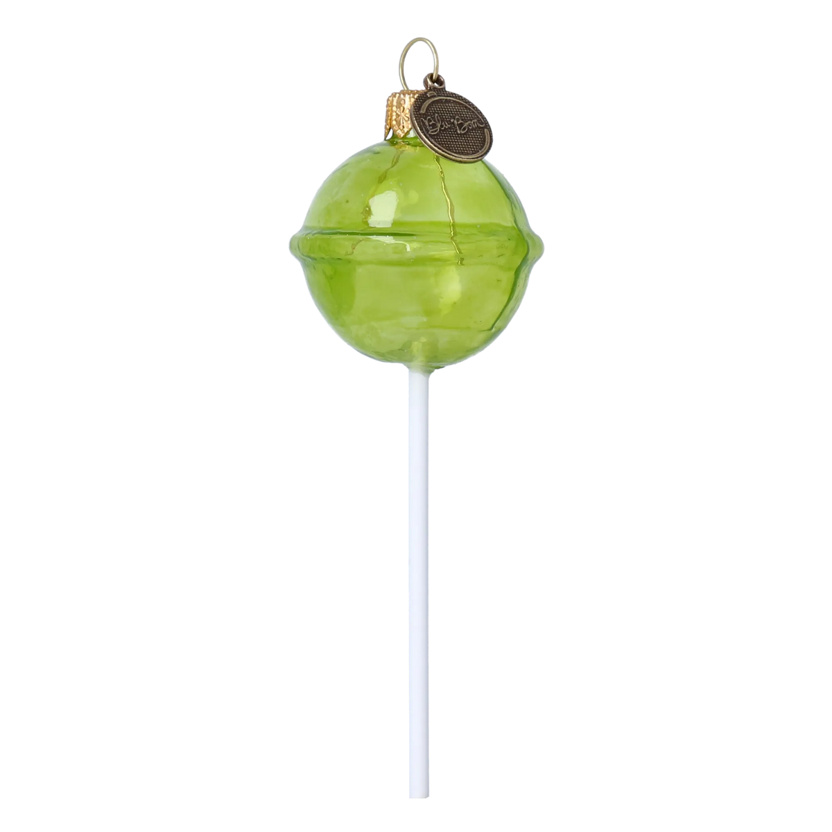 Sharp Lime Confection | Hand-Painted Glass Ornament | Blubom 2024-137