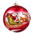 Scarlet Winter Ascension | Hand-Painted Glass Ornament | Blubom 2024-162