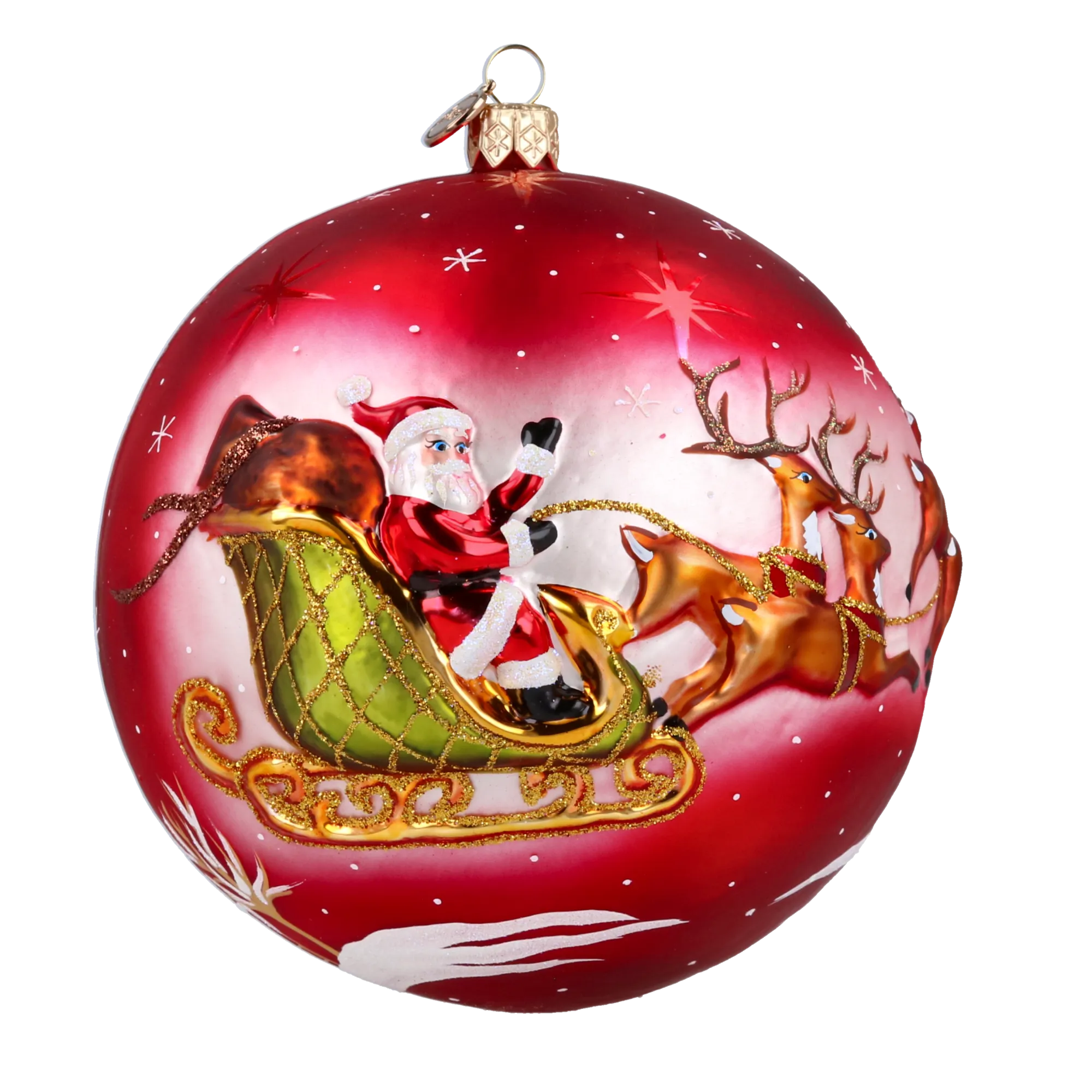 Crimson Midnight Flight Premium christmas glass ornament 2024-162