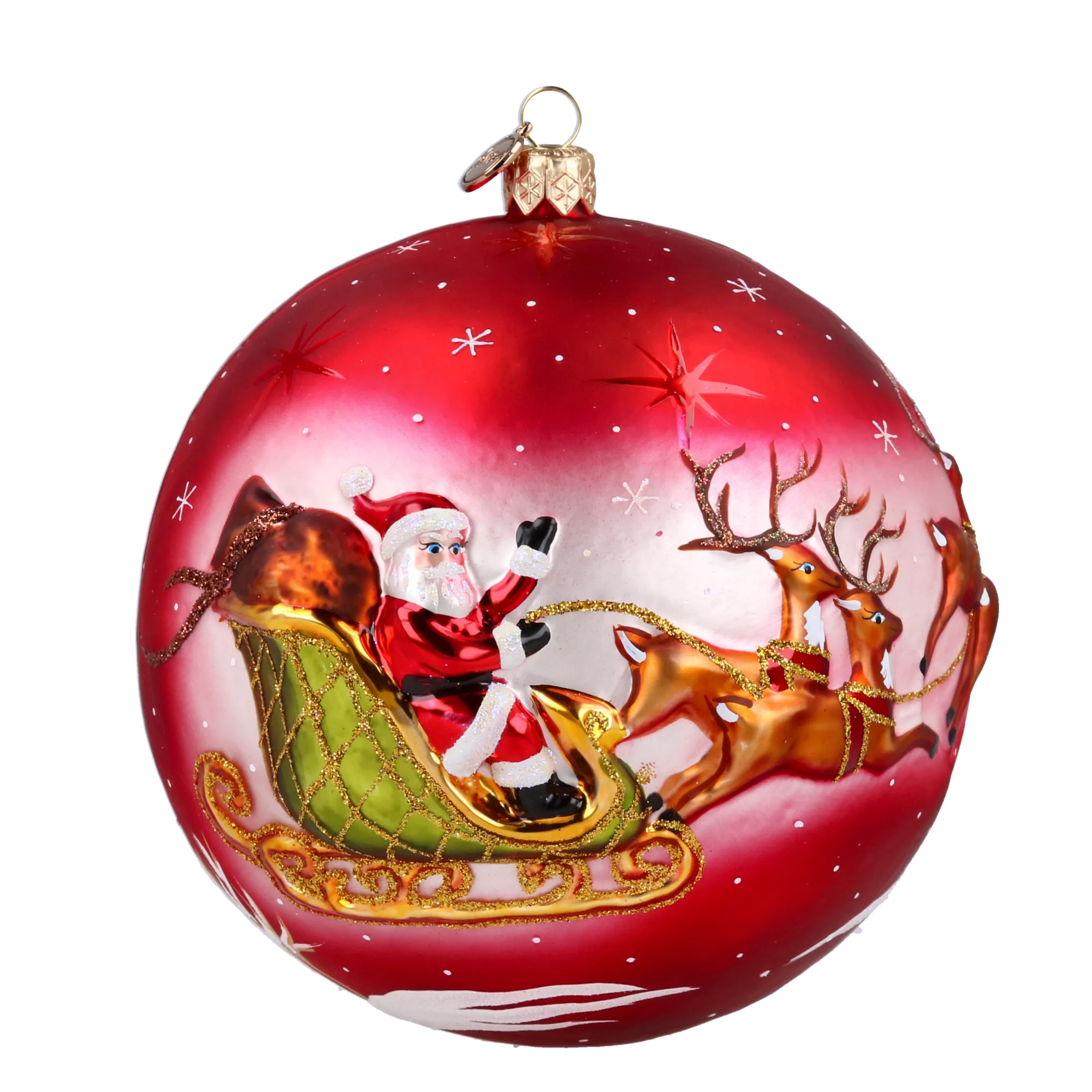 Crimson Midnight Flight Premium christmas glass ornament 2024-162