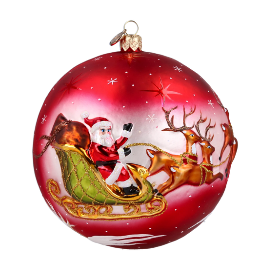 Crimson Midnight Flight Premium christmas glass ornament 2024-162