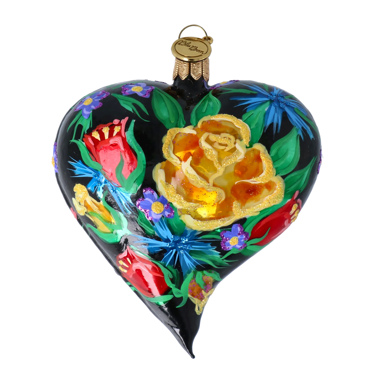 Obsidian Summer Nocturne | Hand-Painted Glass Ornament | Blubom 2024-164