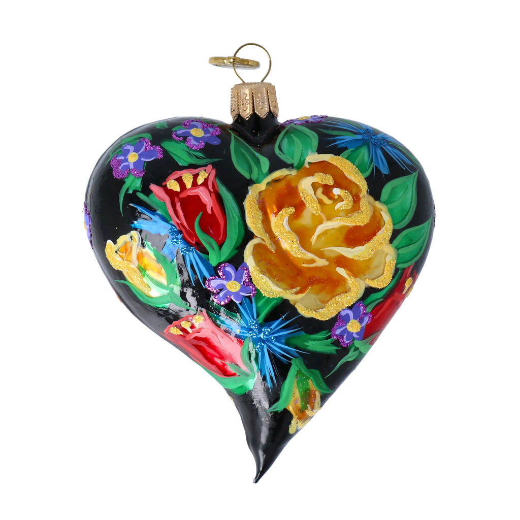 Obsidian Summer Nocturne | Hand-Painted Glass Ornament | Blubom 2024-164