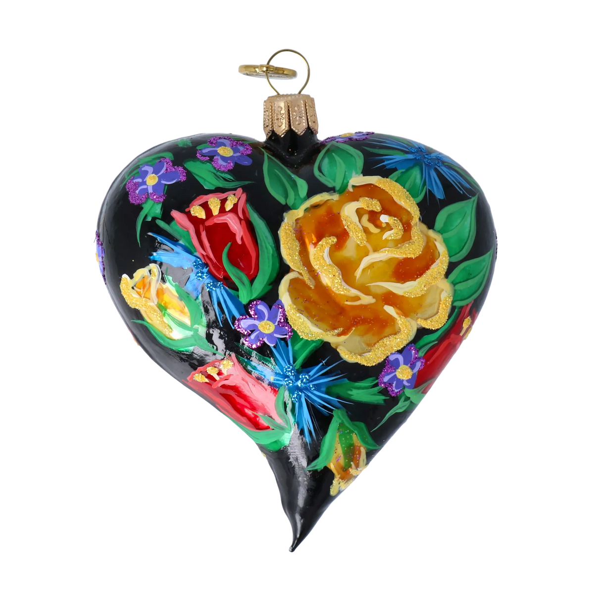 Obsidian Summer Nocturne | Hand-Painted Glass Ornament | Blubom 2024-164