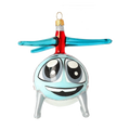 Curious Azure Aviator | Hand-Painted Glass Ornament | Blubom 2024-165