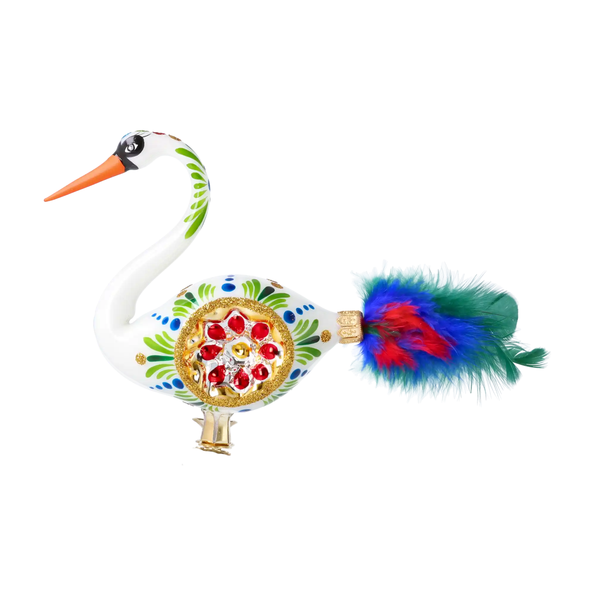 Wyjątkowy Regionalny łabędź z kolorowymi piórami